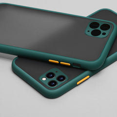 Phone Case For iPhone 11 Pro Max X XR XS Max 7 8 Plus Luxury Contrast Color Frame Matte Hard PC Protective For iPhone 11 Case