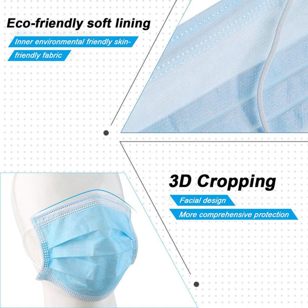 50pcs Anti Dust kit for 3 layers mouth mask Mouth Mask Activated Carbon Filter Windproof  for Face Masks