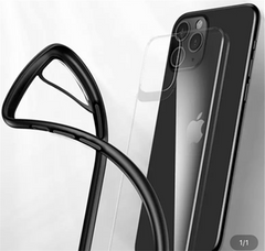 Transparent 2 in 1 Bumper Shockproof Phone Case For iPhone 11 Pro XR XS Max X 7 8 Plus Clear Acrylic Back Cover For iPhone 7 8