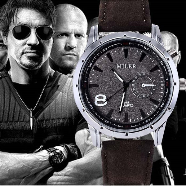 Reloj Hombre 2019 MILER  Leather Casual Sports Men's Watch Military Watches Quartz Relogio Masculino Out Door Style Wristwatch