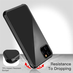 Transparent Acrylic Case For iPhone 11 Pro Max XS XR X knockproof Silicone Bumper Clear Back Strength Cover For iPhone 7 8 Plus