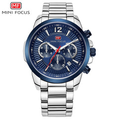 MINIFOCUS Men Watches Luxury Brand Stainless Steel Men's Watch Fashion Mens Watches Quartz Sport Watch Men Wristwatch Waterproof