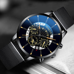 Fashion Men's Watch Sport Watches Luxury Relogio Masculino Calendar Men Watch Steel Mesh Band Watch Men Clock Reloj Hombre
