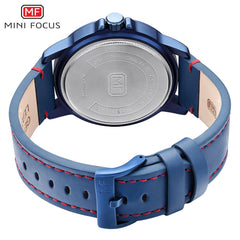 MINI FOCUS Luxury Brand Men Watches Leather Watch Strap Fashion Casual Dress Men's Wrist Watches Quartz Watch Men Waterproof