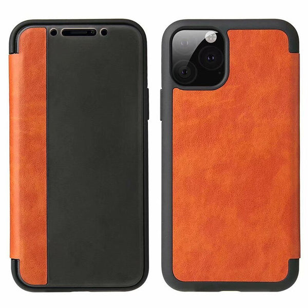 Business Magnetic Flip Translucent Cases For iPhone 11 11 Pro Max XR XS Max X 8 7 Plus Shockproof PU Leather Phone Back Cover