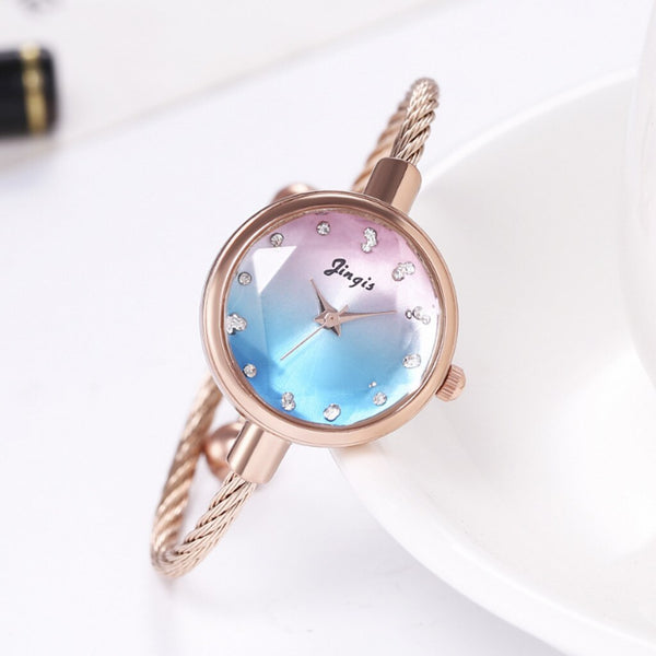 New Fashion Watches Women Rhinestone Dial Luxury Brand Alloy Bracelet Watches Ladies Quartz Dress Clock Watches Reloj Mujer @50
