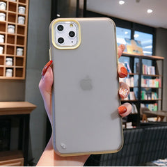 Anti-knock Armor Case For iPhone 11 Pro Max X XS Max XR Matte Transparent Case Back Cover For iPhone 7 8 Plus Silicone Cases