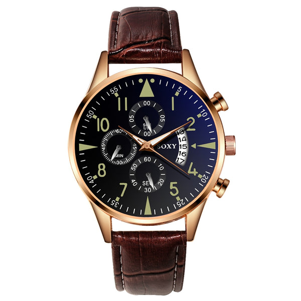 Men's Watches Classic Casual Luminous With Calendar Luxury Leather Watch Male Quartz Wristwatch relogio masculino saati hours