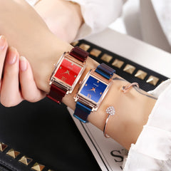 Luxury Women Watches Magnetic Strap Female Clock Quartz Wristwatch Fashion Ladies Square Wrist Watch Top Brand Reloj Muje@50