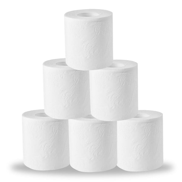 4/6/10 Roll White Toilet Paper Rolls Pack Hollow Replacement Soft 4 Layers Hotel Kitchen Bath Toilet Paper Roll