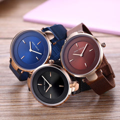 MINIFOCUS Thin Ladies Wrist Watch Women Fashion Stainless Steel Watch Strap Quartz Girls Watches Womans Clock Relogio Feminino