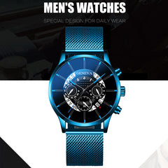 Reloj Hombre 2020 Luxury Men's Fashion Business Calendar Watches Men casual Stainless Steel Mesh Belt Analog Quartz Watch