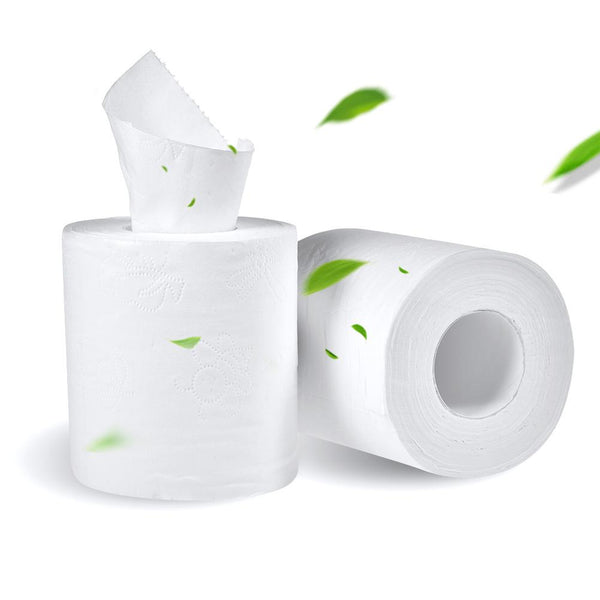 4/6/10 Roll White Toilet Paper Rolls Pack Hollow Replacement Soft 4 Layers Hotel Kitchen Bath Toilet Paper Roll