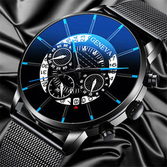 Fashion Men's Watch Sport Watches Luxury Relogio Masculino Calendar Men Watch Steel Mesh Band Watch Men Clock Reloj Hombre