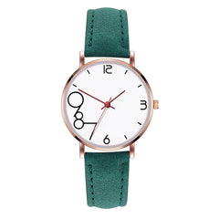 Hot Selling Women Watches Dial Analog Quartz Wristwatches Ladies Soild Color Simple Leather Strap Clock Gift Relogio Feminino@50