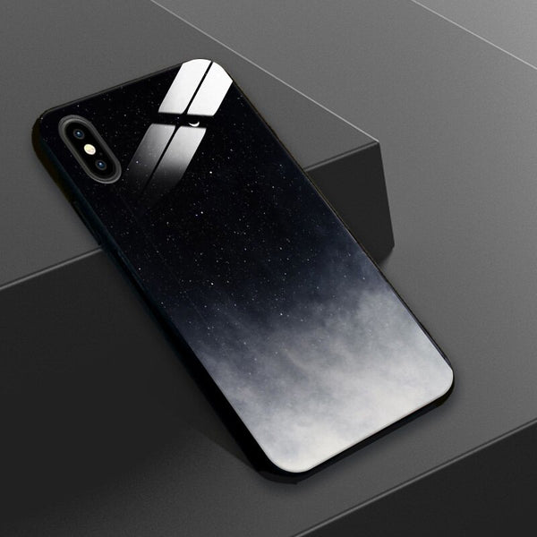 Phone Case on For iPhone 6 6S Plus 7 8 Plus Coque Tempered Glass Soft Silicone Shockproof Cover Case For iPhone X XR XS MAX
