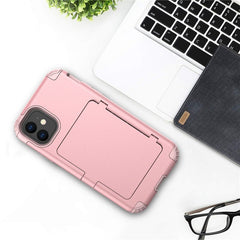 3 In 1 Credit Card Holder Phone Case For iPhone 11 11 Pro Max 6 6S 7 8 Plus XR XS Max X XS With Makeup Mirror Stand Holder Cover