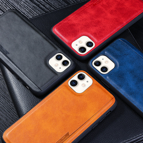 Vintage PU Leather Phone Case For iPhone 11 Pro Max XR XS Max 8 7 6 6S Plus Soft Silicone Shockproof Back Cover For iphone 11