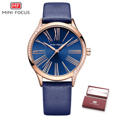 MINI FOCUS Black Watch Women Gold Watch Fashion Womans Watch Ladies Diamond Leather Designer Brand Luxury Women Watch Quartz