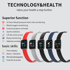 Fitness Watch M6 Smart Watch 5ATM WaterProof Bluetooth Sport Heart Rate Tracker Call/Message Reminder Smartwatch for Android IOS